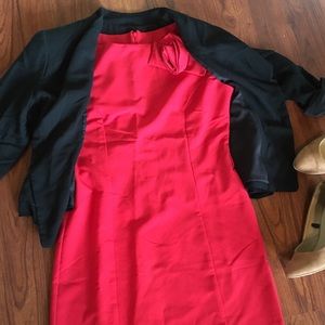 Red pencil dress